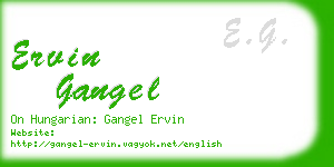 ervin gangel business card